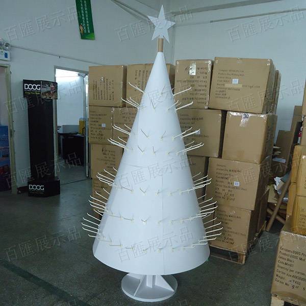 聖誕樹形掛鉤式禮品展示架－白樣