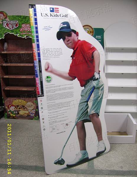 高爾夫球廣告人像企牌－左側